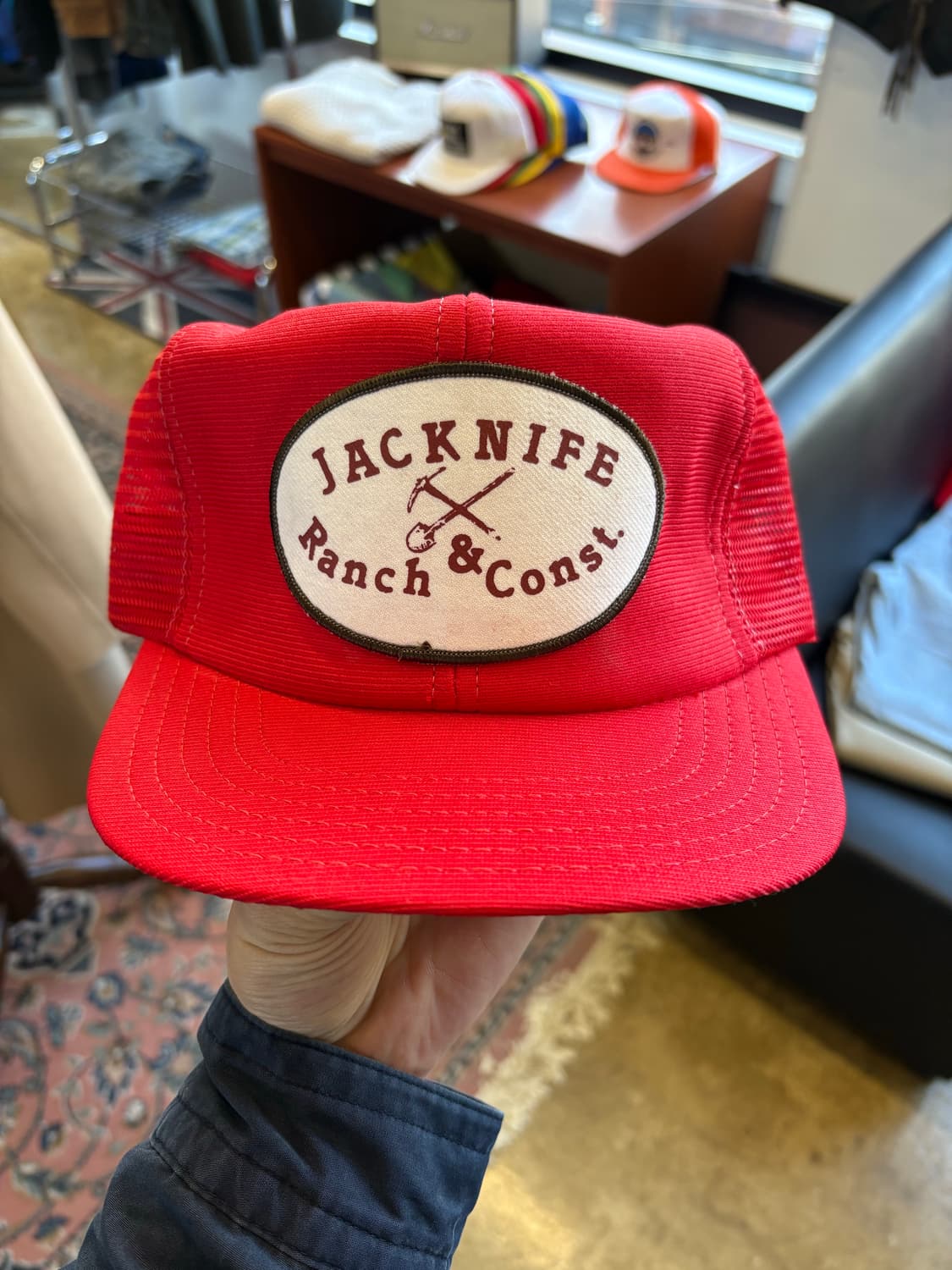 80s USA JACKNIFE 트러커캡 데드스탁 상품이미지1