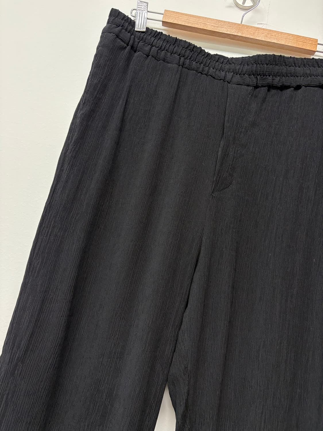 ZARA 플리츠 블랙 와이드 팬츠 상품이미지2
