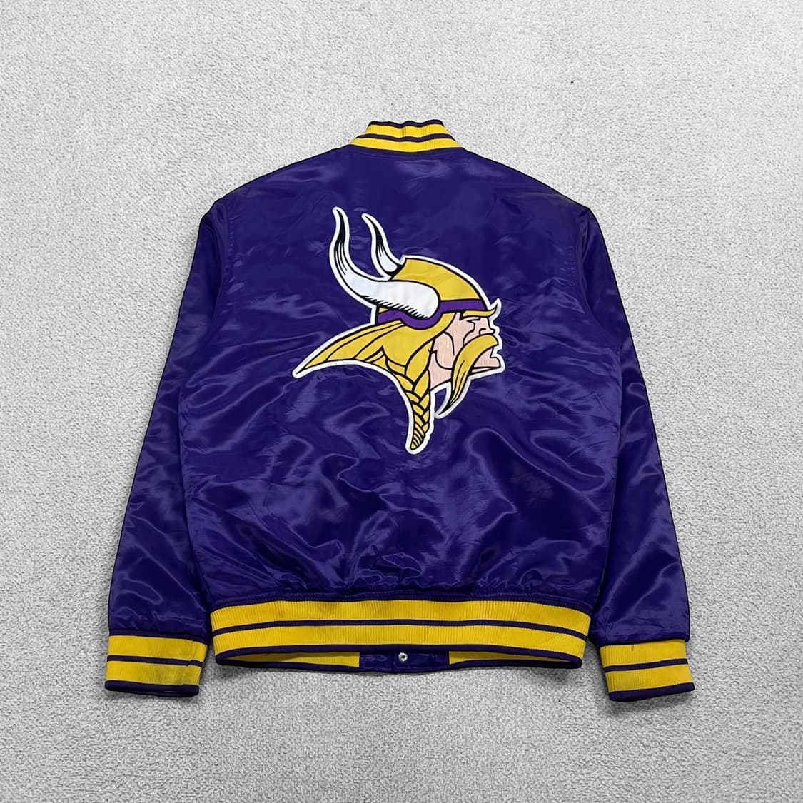 NFL 바이킹스 나일론 바시티 자켓 퍼플 상품이미지2