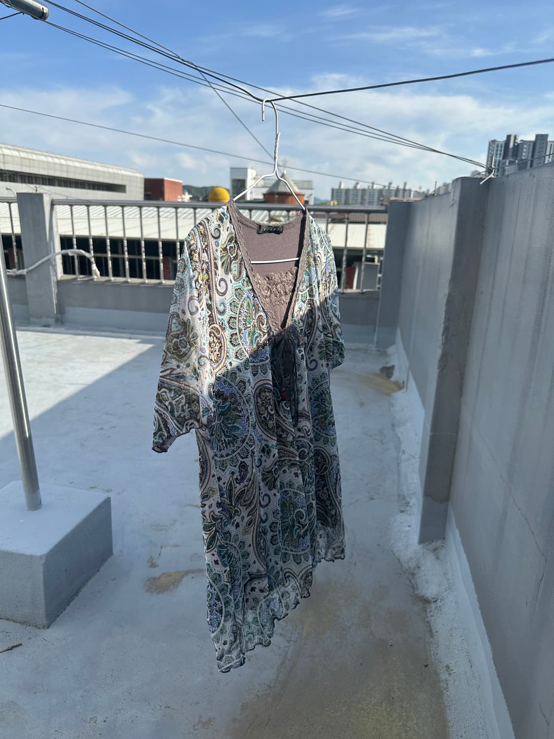 빈티지 레이어드 페이즐리 에스닉 히피 모리 모리걸 블라우스 티셔츠 상품이미지3