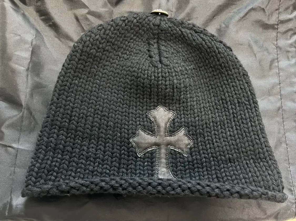 크롬하츠 크로스 레더 패치 캐시미어비니 상품이미지2