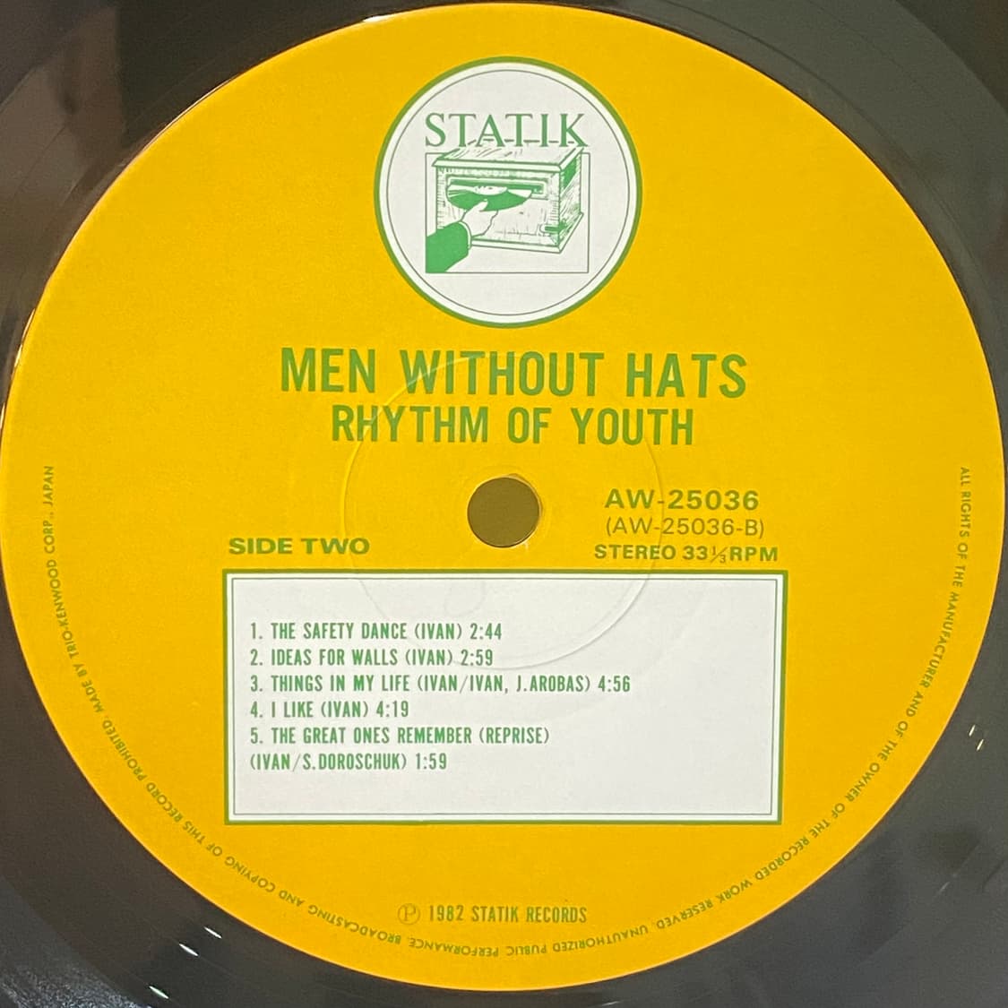 (LP) Men Without Hats - Rhythm Of Youth 상품이미지5