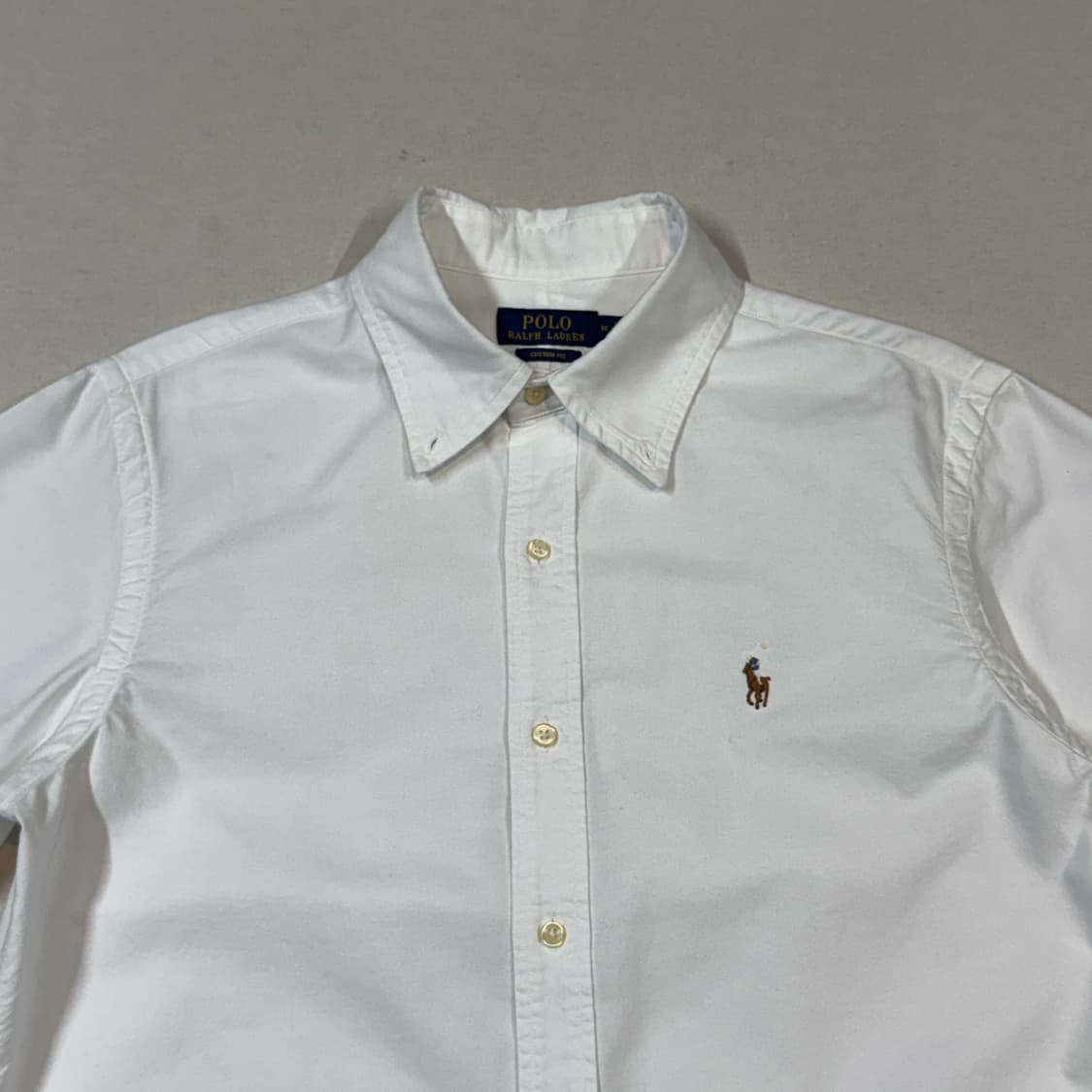 M) 폴로 랄프로렌 클래식 화이트 옥스포드 셔츠 커스텀핏 상품이미지3