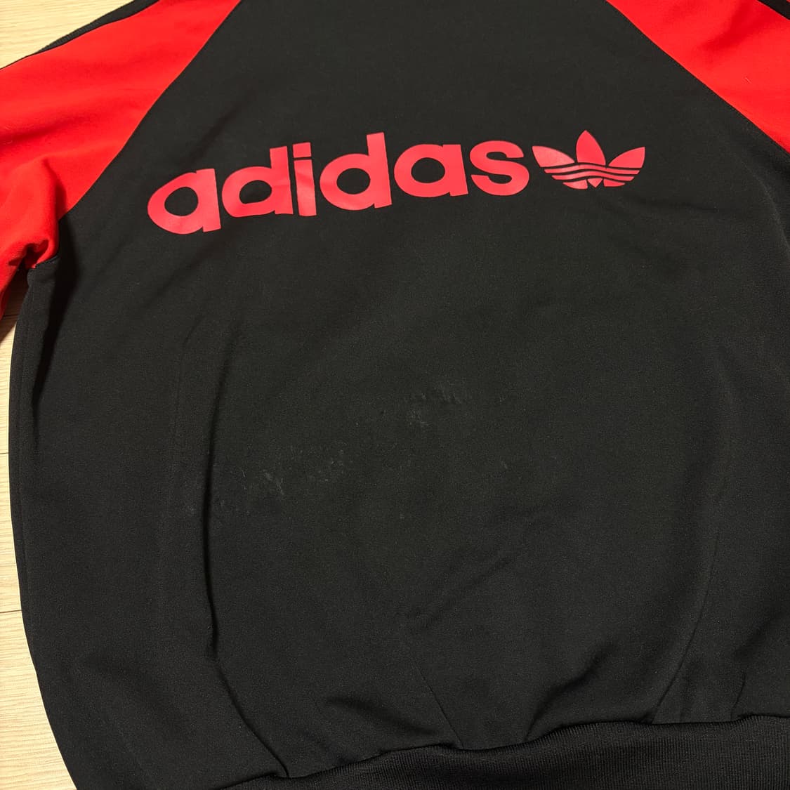 대장급)아디다스 00s 올드스쿨 검/빨 빅로고 후디 져지 상품이미지5