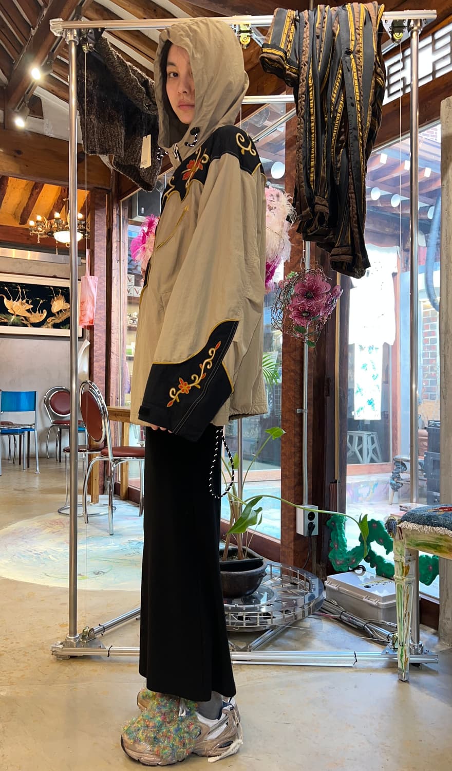 Kapital 캐피탈 태프터 투톤 캬쿠타스 플라워 파카 상품이미지10