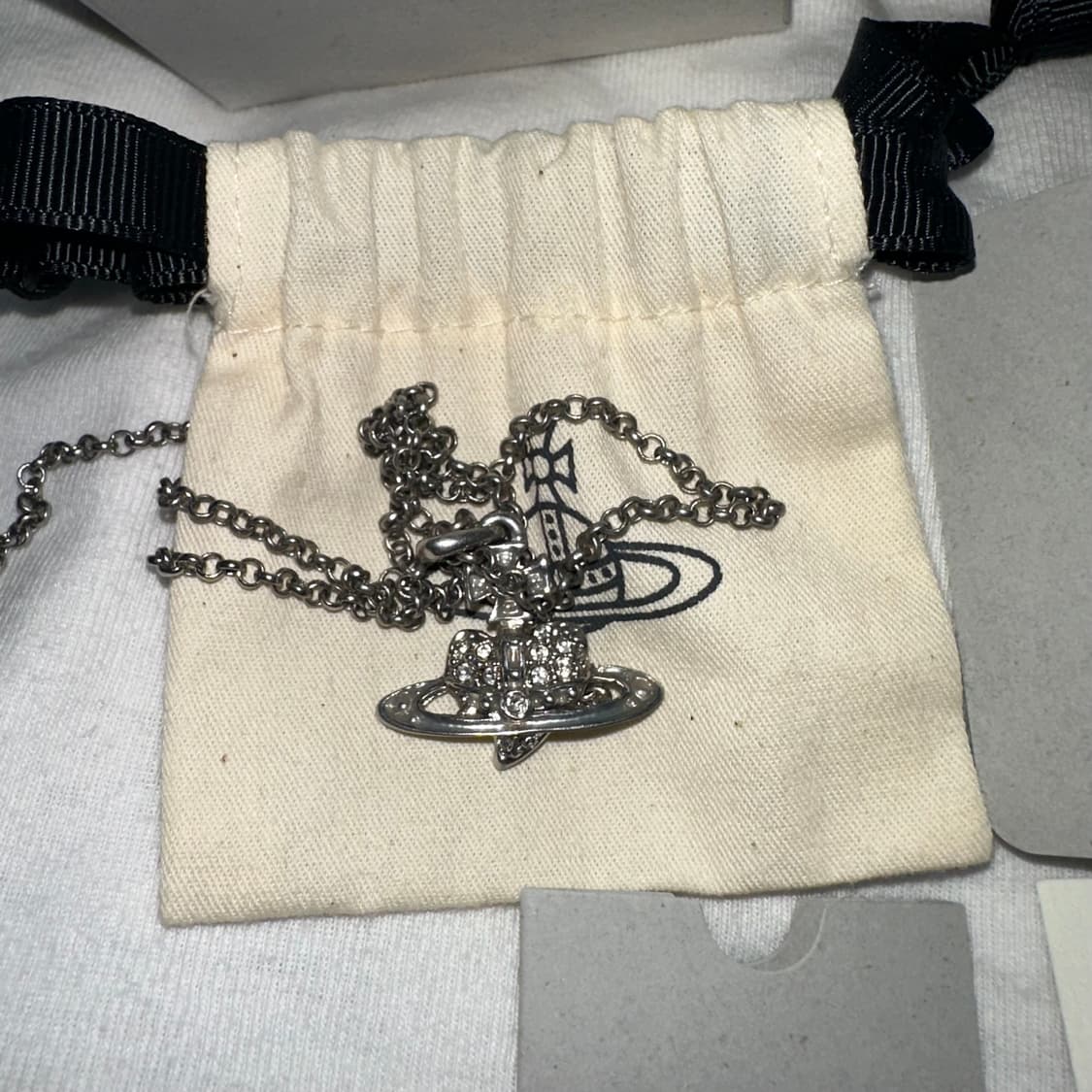 비비안웨스트우드 리버스 하트 목걸이  상품이미지2