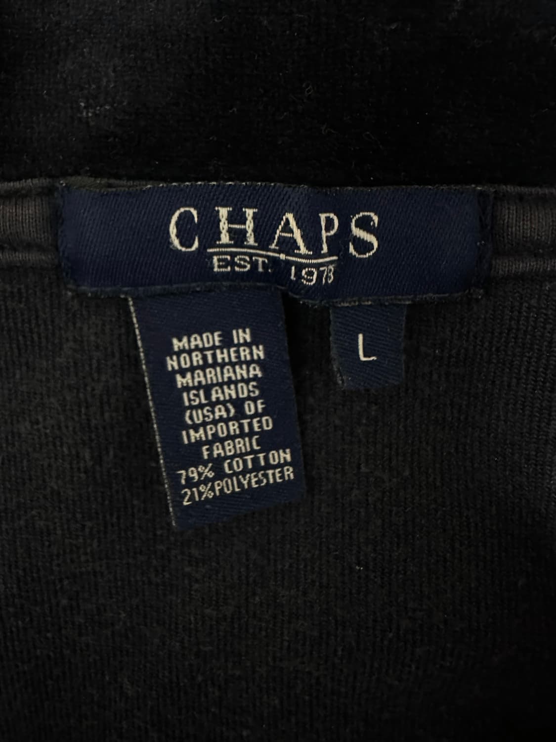 챕스 랄프로렌 네이비 벨벳 집업 상품이미지4