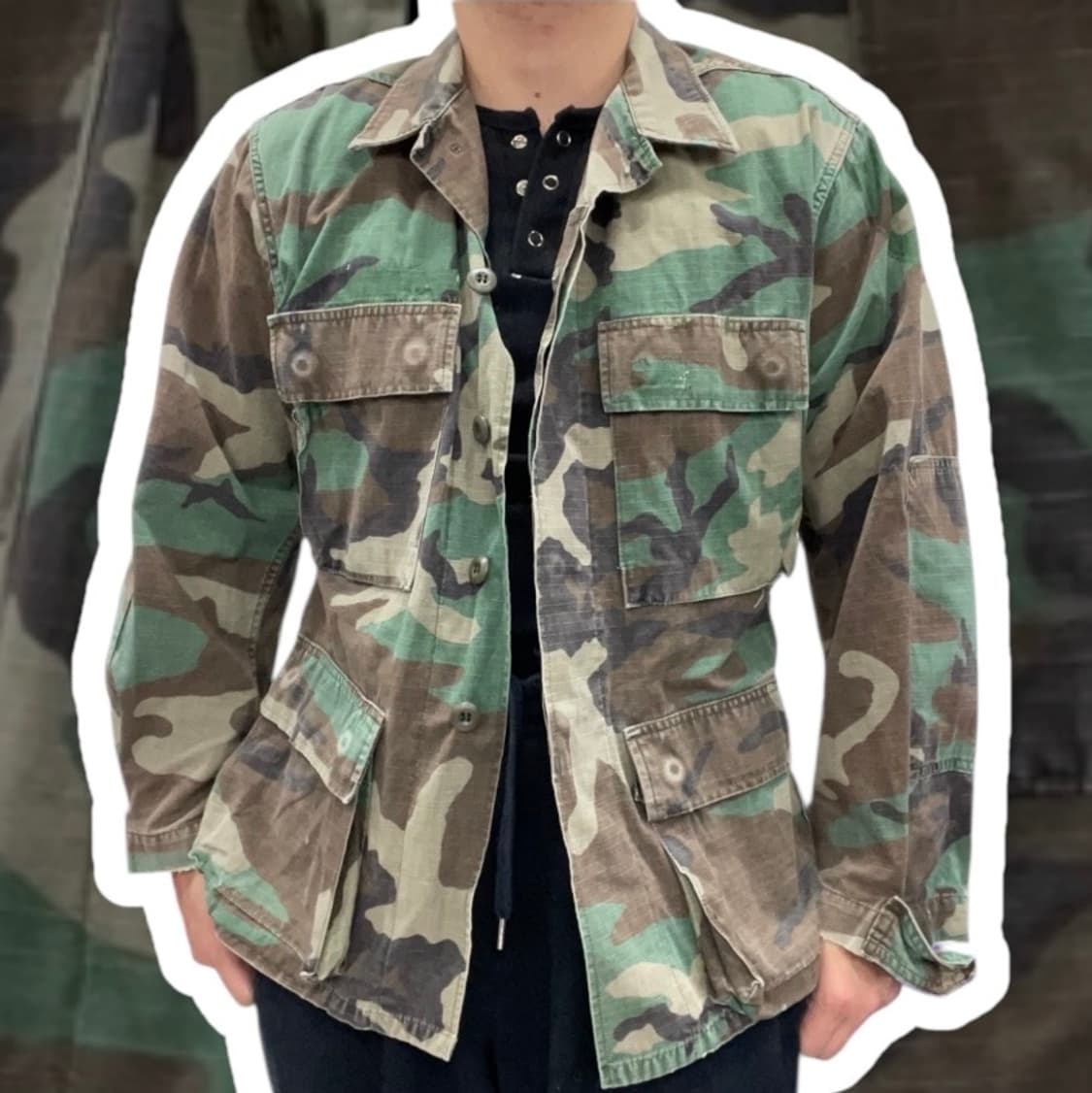 80s US 미군 밀리터리 오리지널 BDU 자켓 S V11 상품이미지1