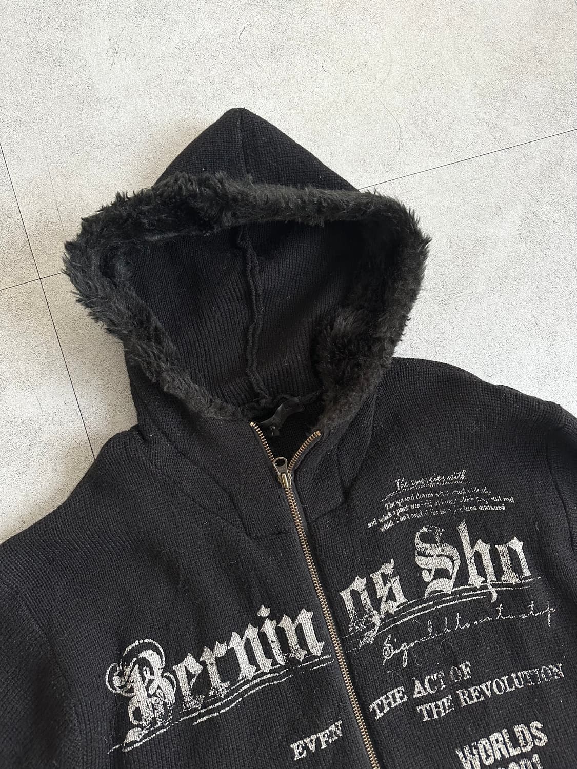 버닝쇼(Bernings Sho) 고딕 퍼 후드 집업 상품이미지2