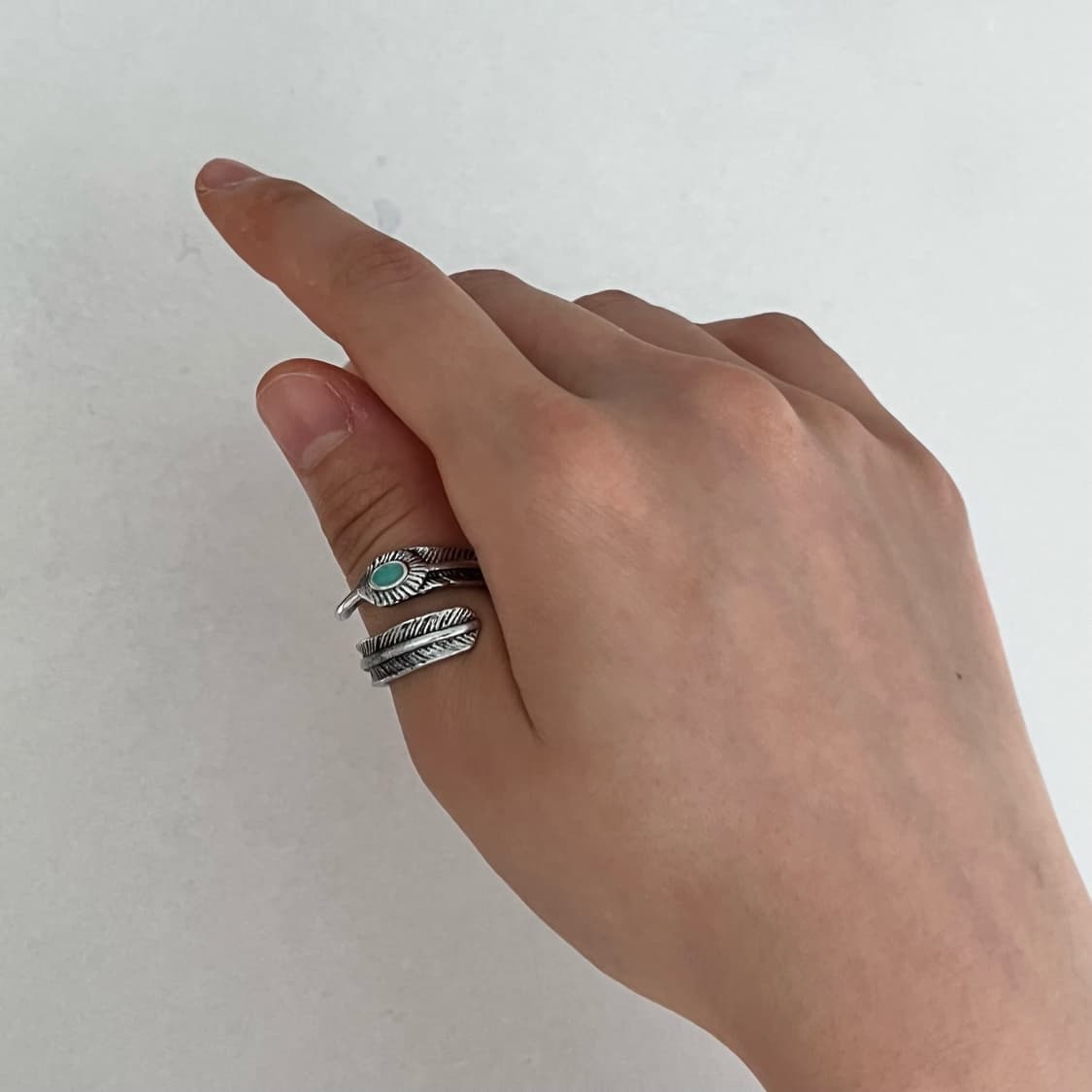 터키석 깃털 반지 상품이미지2