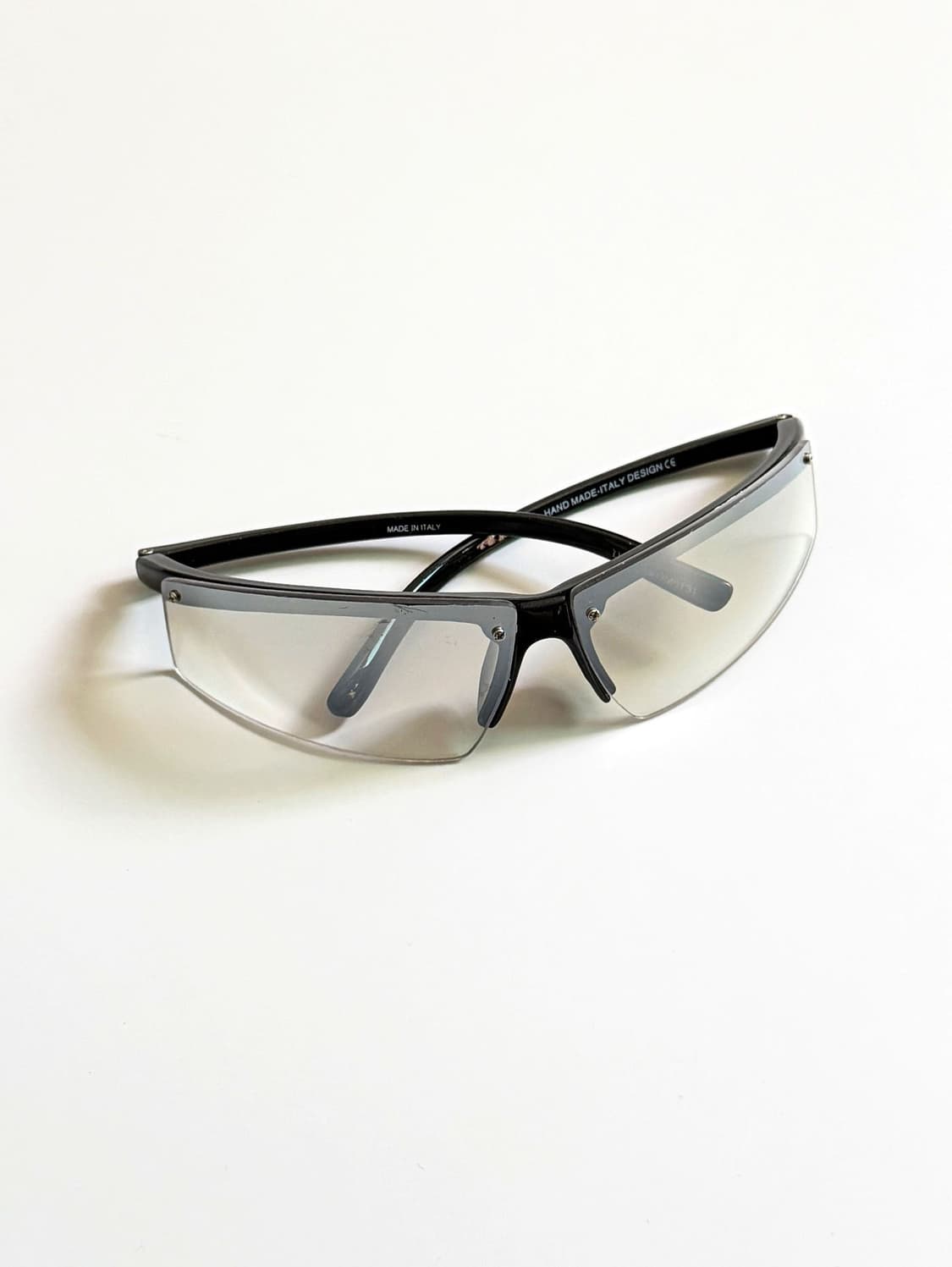 90s DOMON 무테 쉴드 프레임 투명 틴트 빈티지 선글라스 상품이미지1