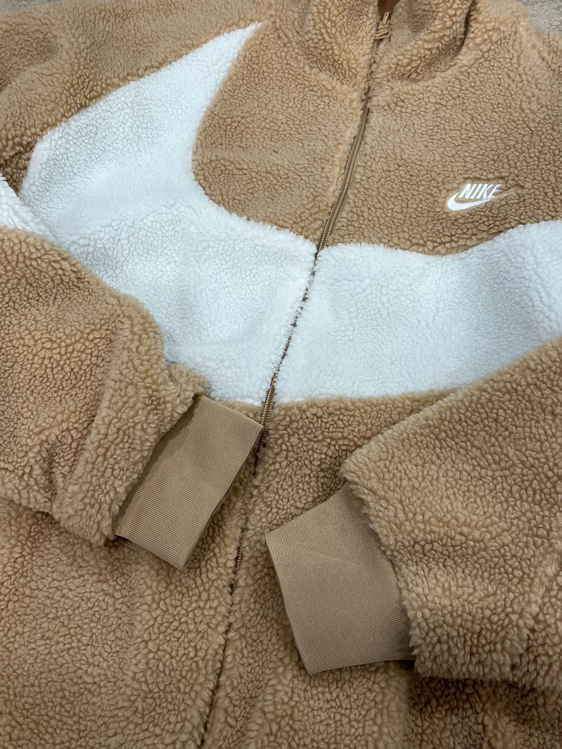 (3XL) 나이키 리버시블 빅 스우시 풀 집 자켓 헴프 화이트 상품이미지4