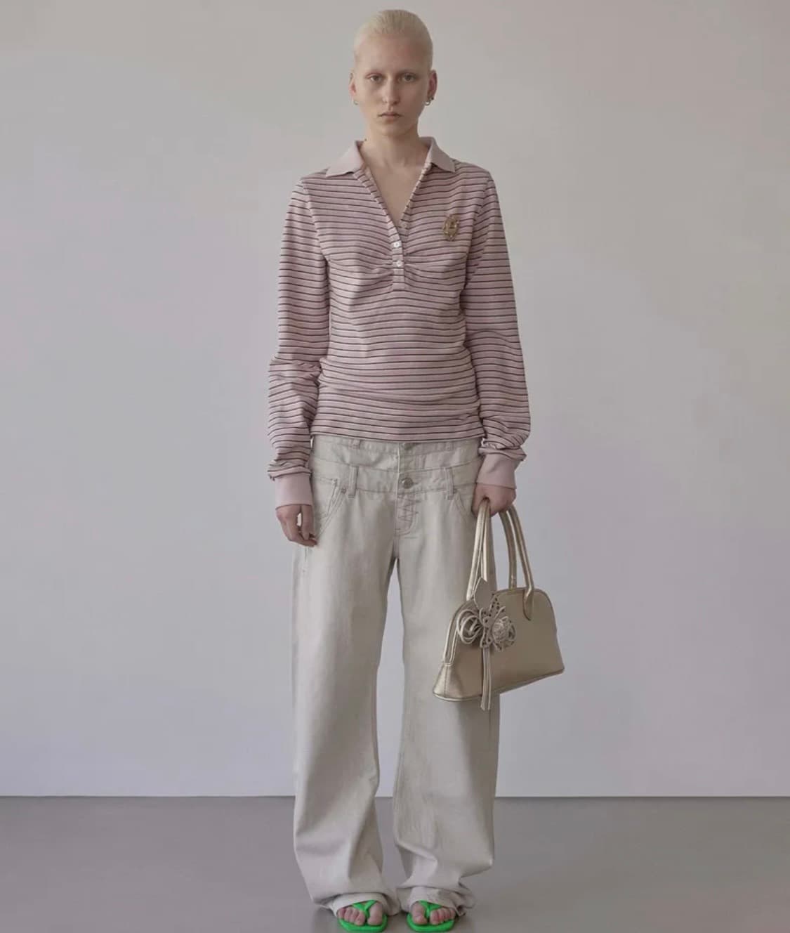 스컬프터 Shirring Tennis Shirt Pink 상품이미지3