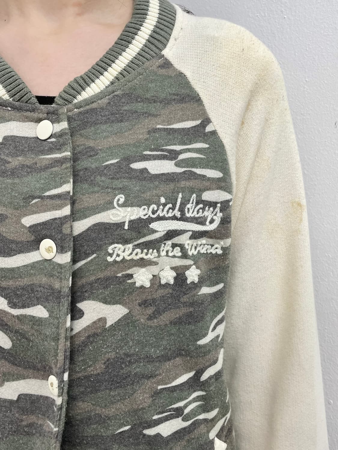  y2k 카모 버튼 자켓 상품이미지4