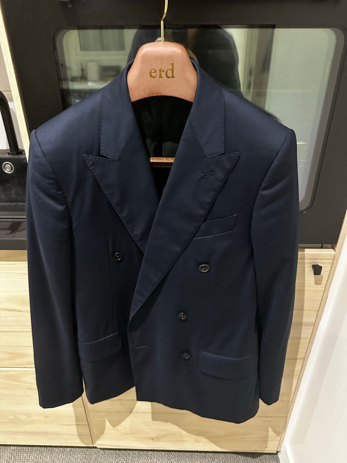 허즈밴드 파리 네이비 더블 블레이저 46 상품이미지2