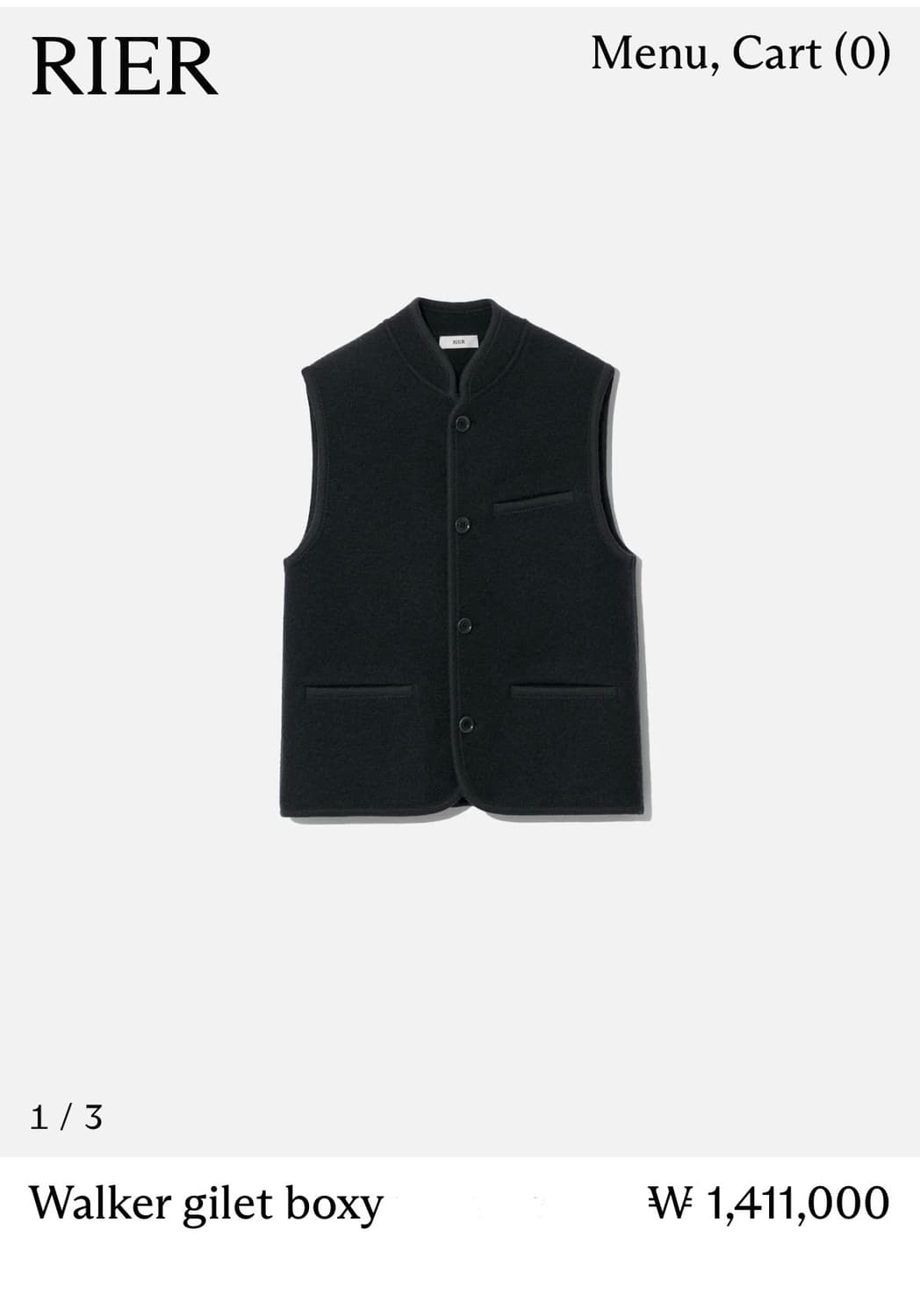 [M]리에르 Walker gilet 베스트/블랙 상품이미지6