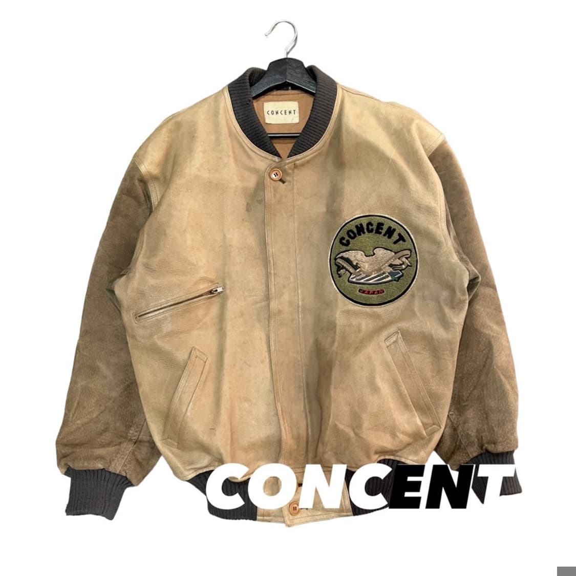 콘센트 리얼레더 바시티 자켓 상품이미지1