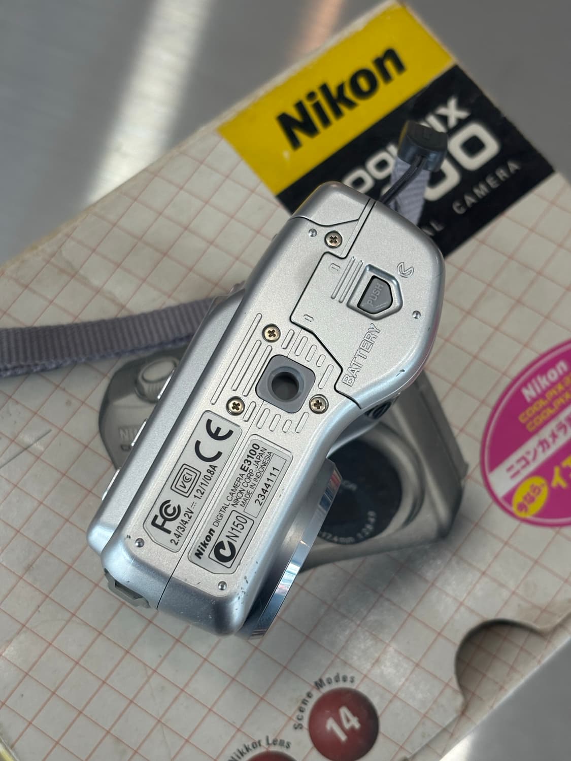 박스O/날짜표시)니콘 쿨픽스 3100 실버 빈티지디카 상품이미지7