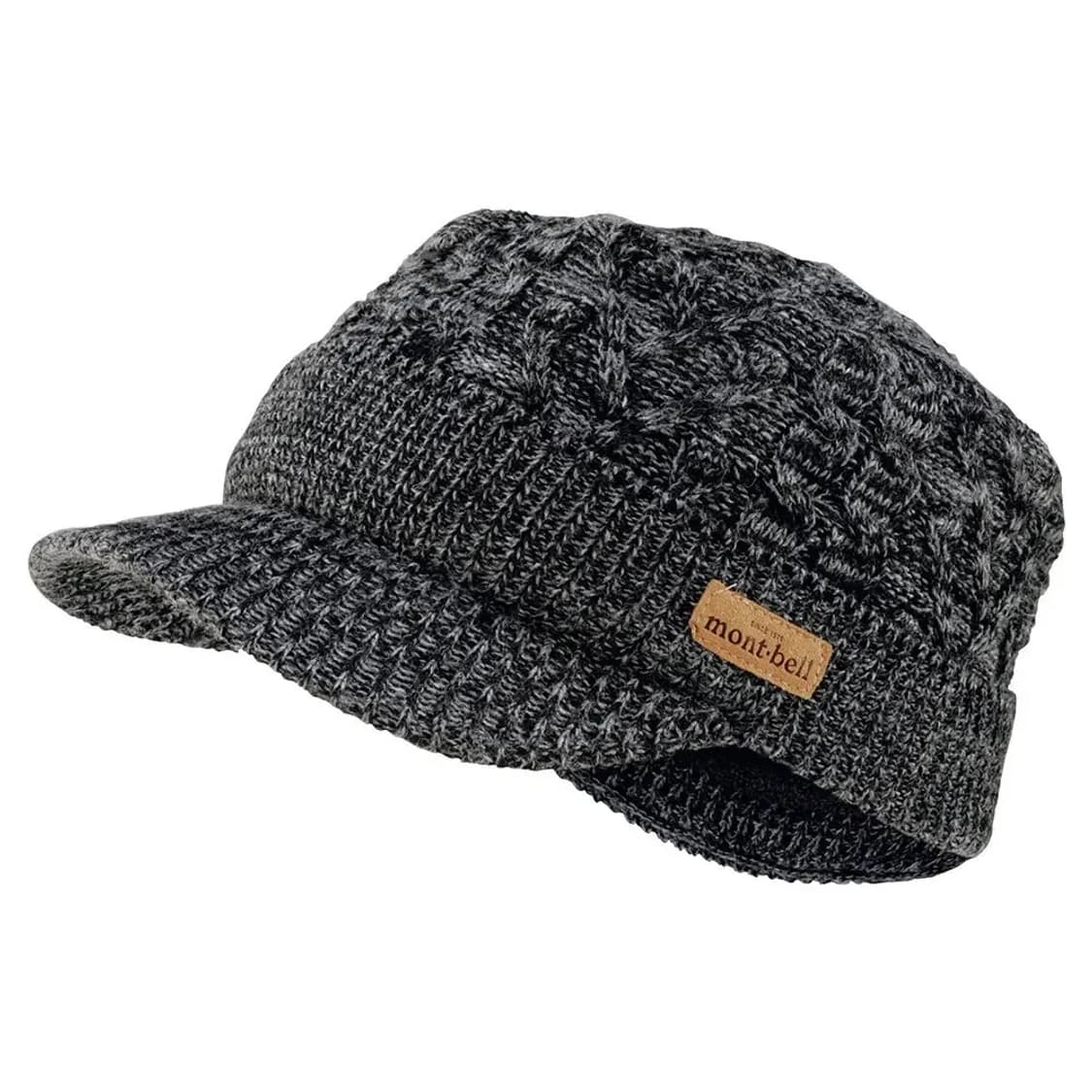 몽벨 챙비니 캡비니 케이블 꽈배기 니트 워크 볼캡 차콜 상품이미지1