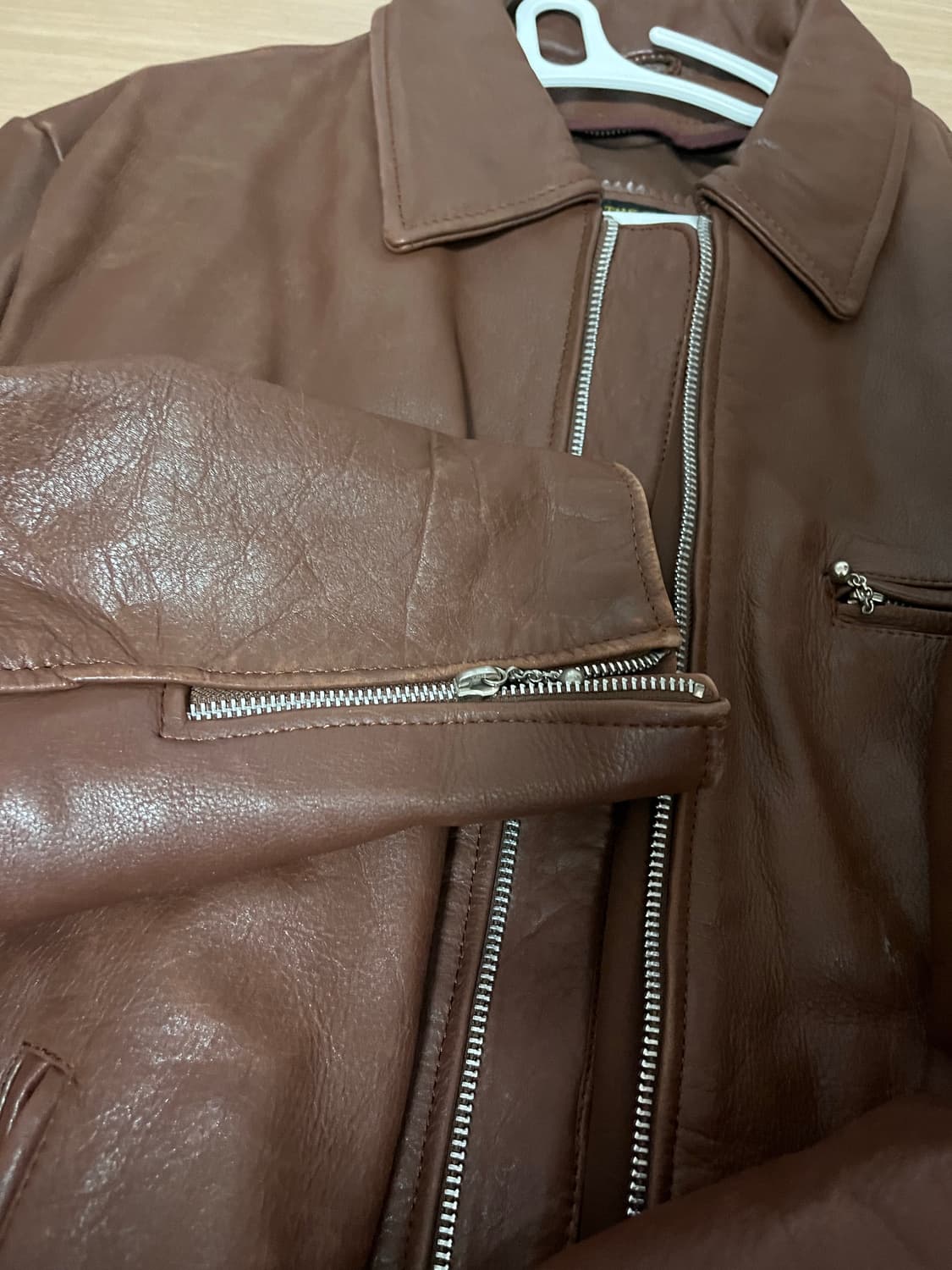 REBEL 소가죽 브라운 자켓L 상품이미지2