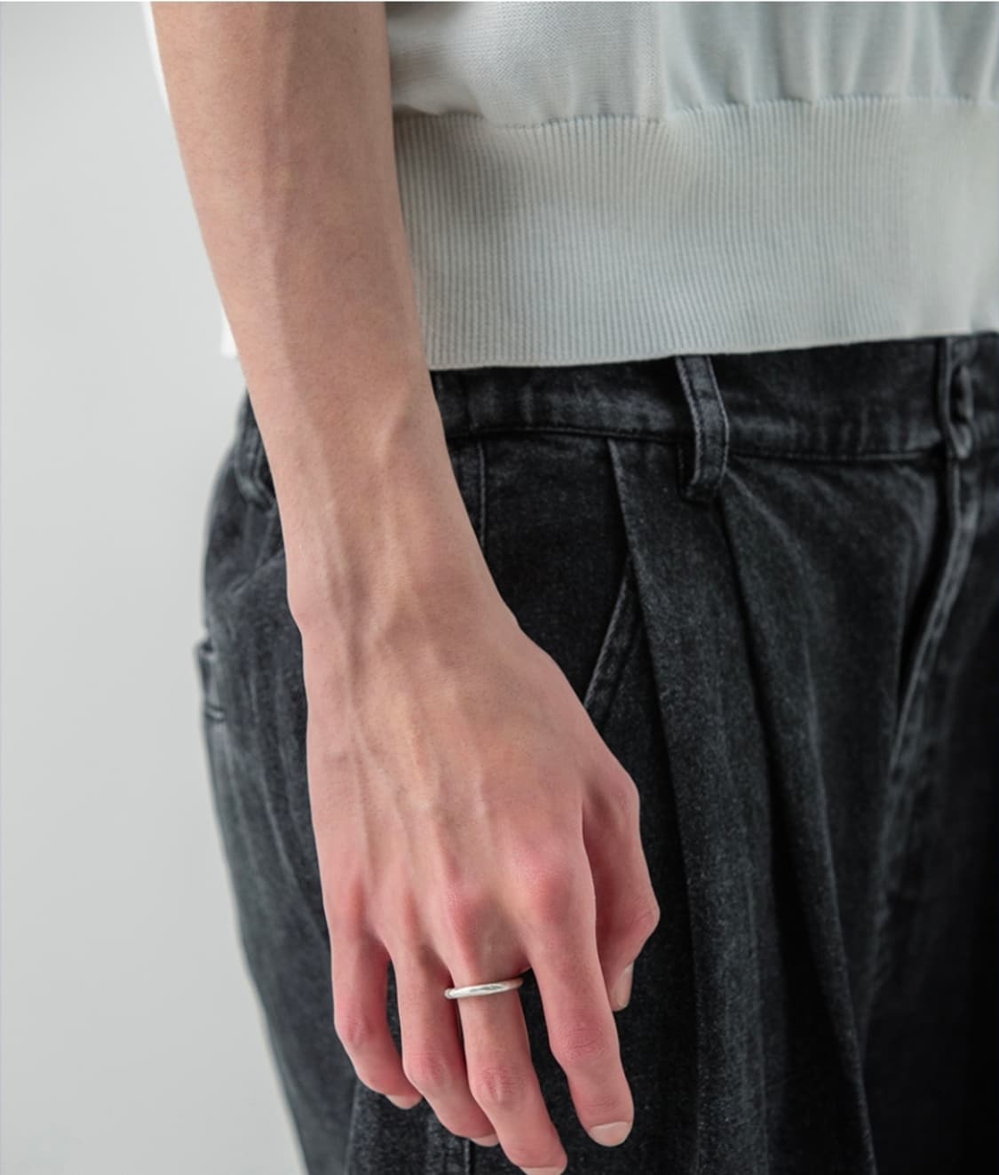 밀로아카이브 러프 아티피컬 링 실버 21호 상품이미지1