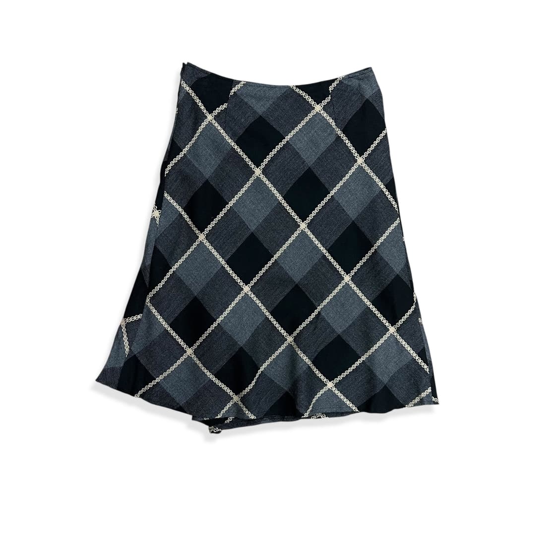 Slim Fit Check Midi Skirt 상품이미지2
