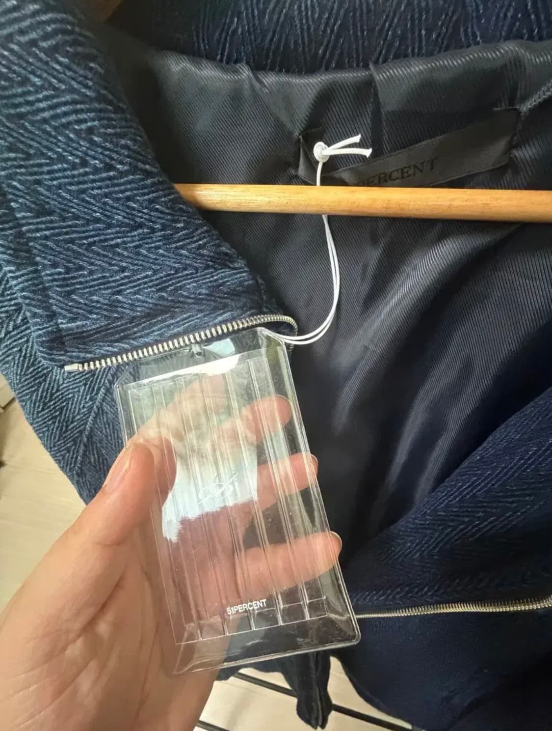 51퍼센트 헤링본 크롭 점퍼 상품이미지4