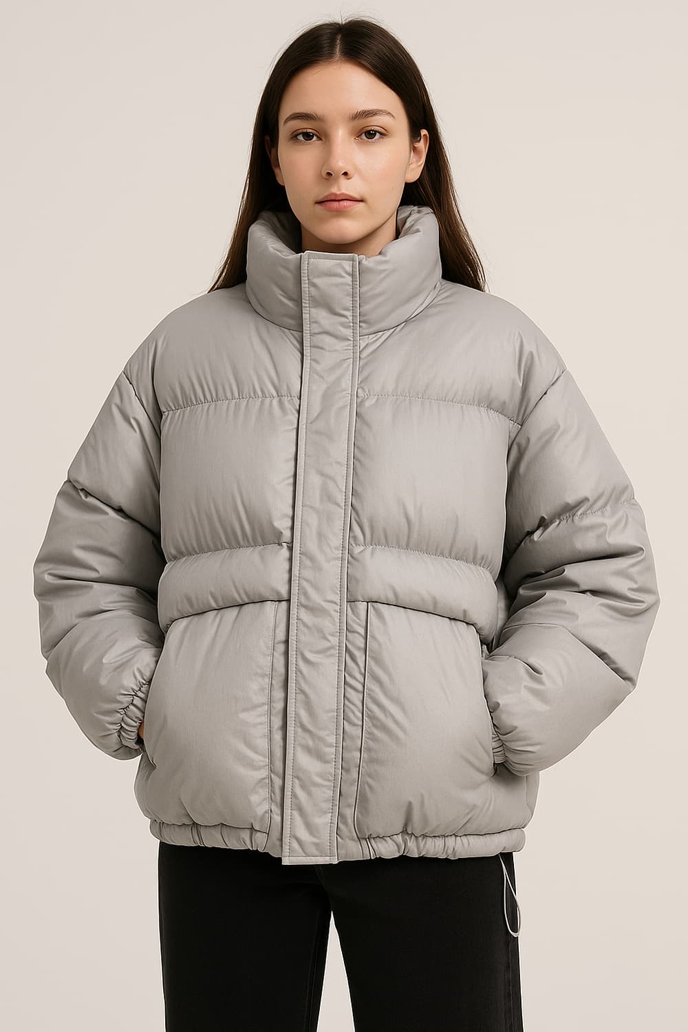 코드code: 연그레이 오버핏 솜패딩(여66 남95까지 드라이클리닝완료) 상품이미지1