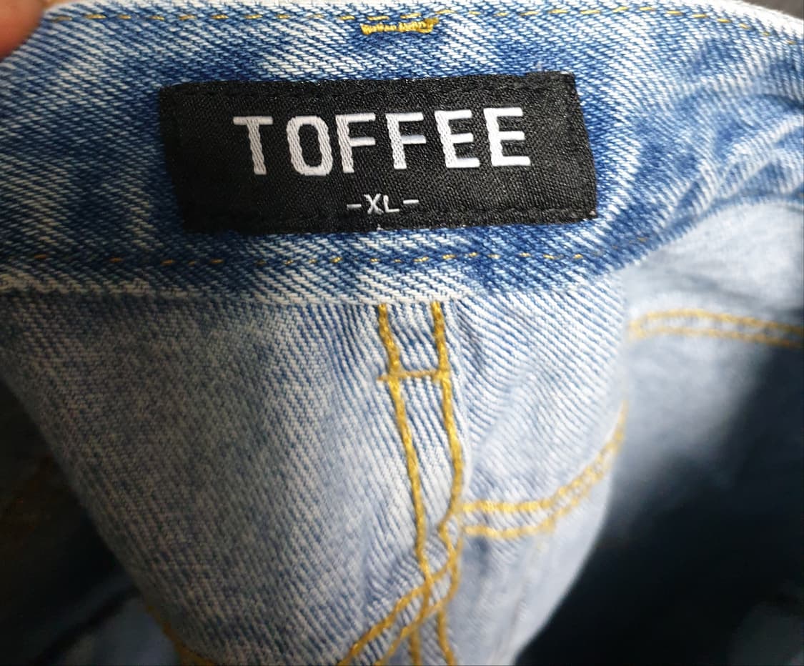 토피 워싱 세미와이드 데님팬츠 (XL) 상품이미지4