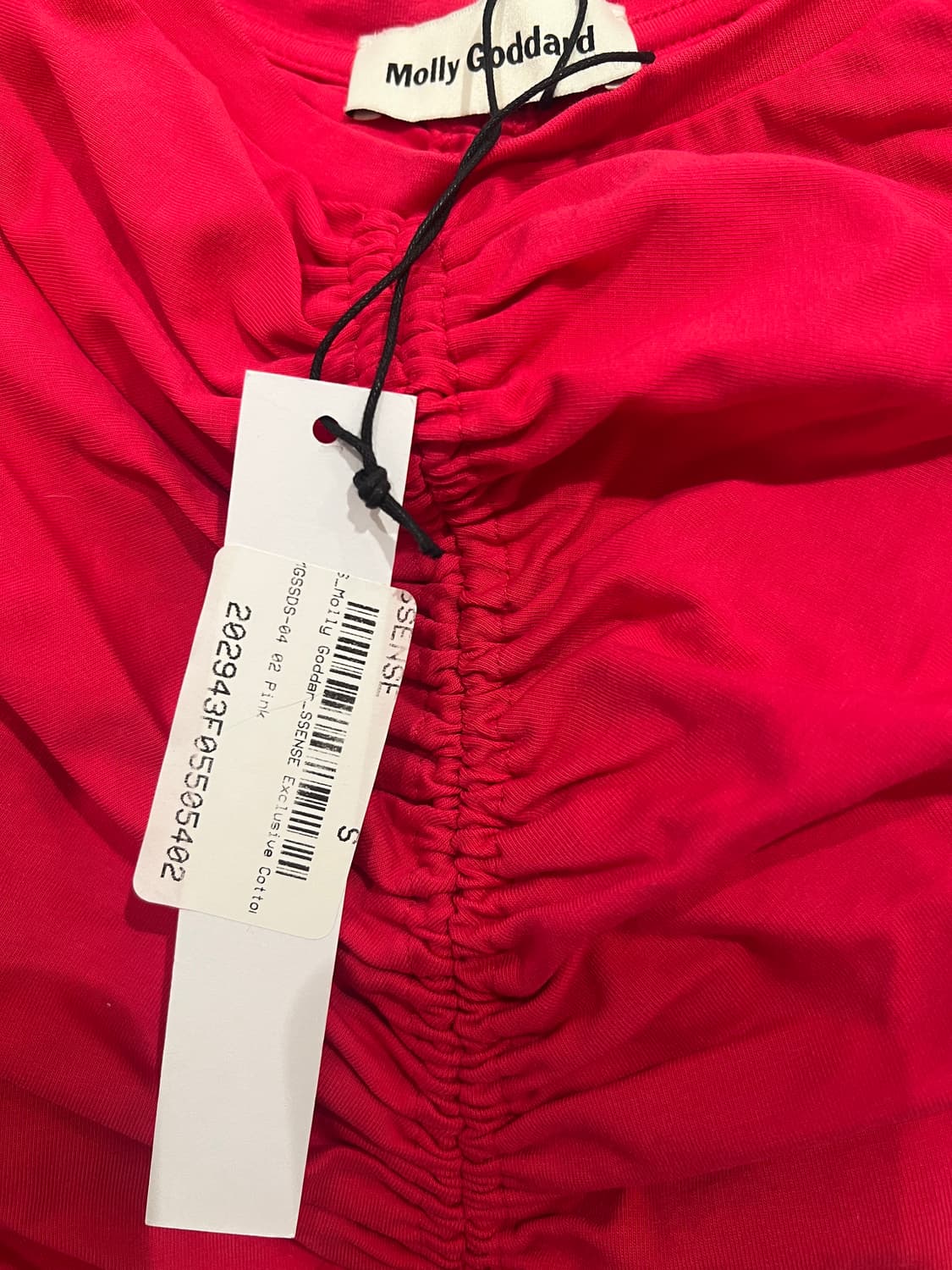 몰리 고다드 Molly Goddard 핑크 드레이핑 롱 원피스 S 센스익 상품이미지7