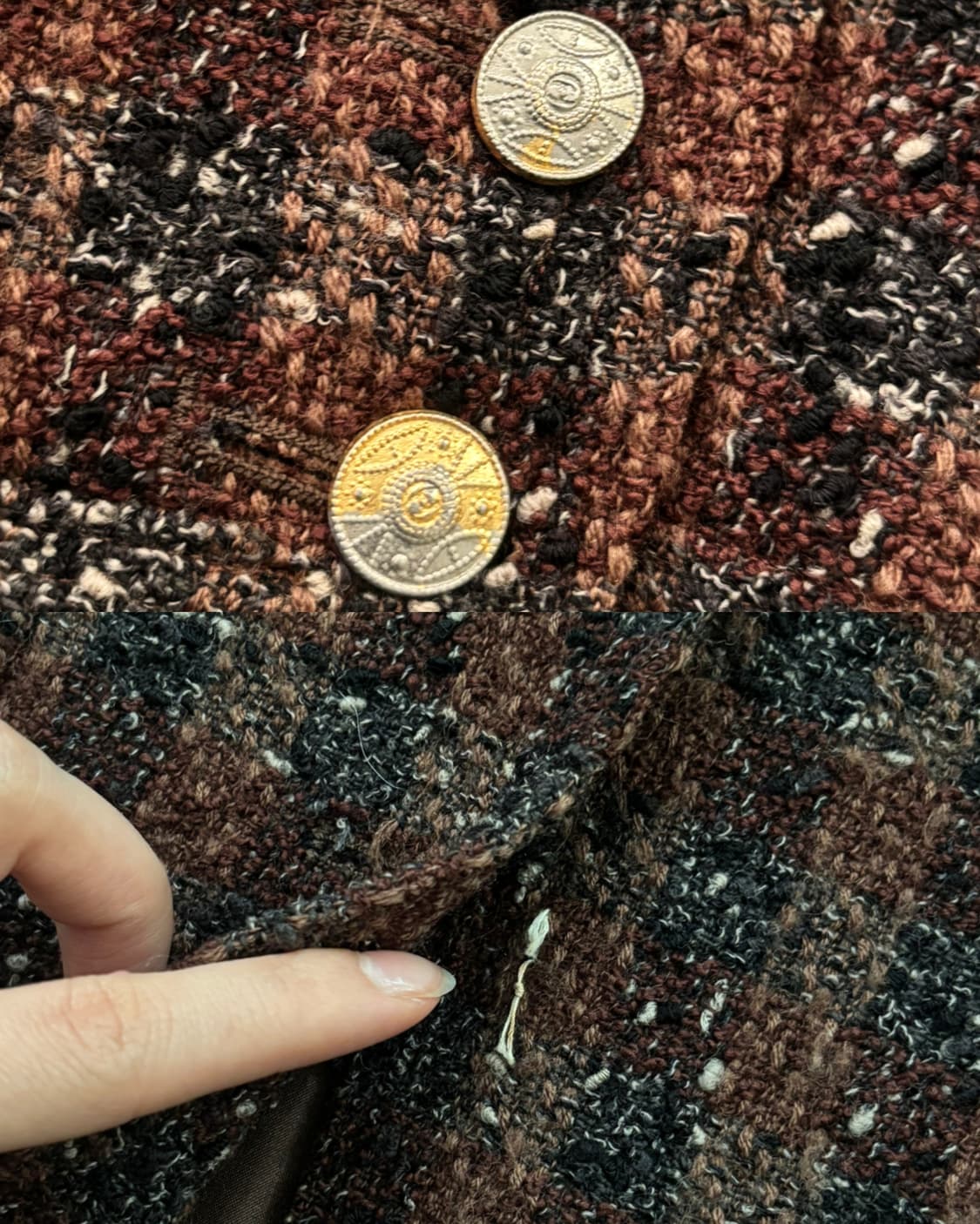 Chanel 샤넬 90’s 브라운 멀티컬러 트위드 자켓  상품이미지10