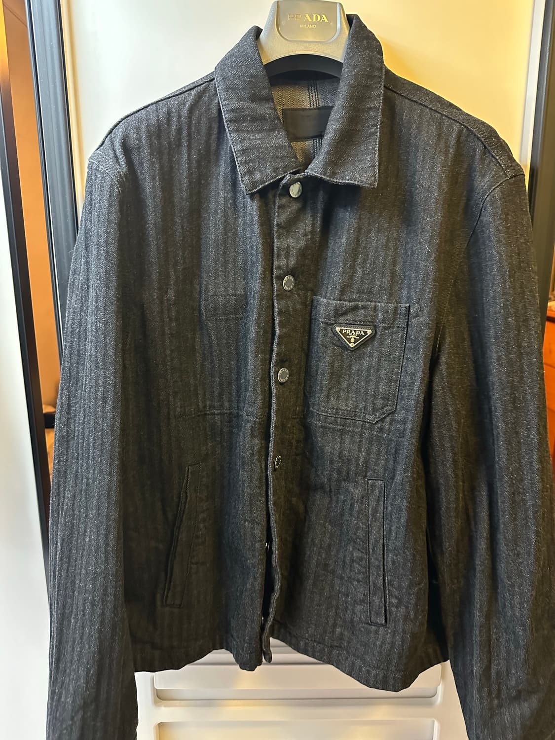 프라다 쉐브론 데님 자켓 XL 상품이미지1