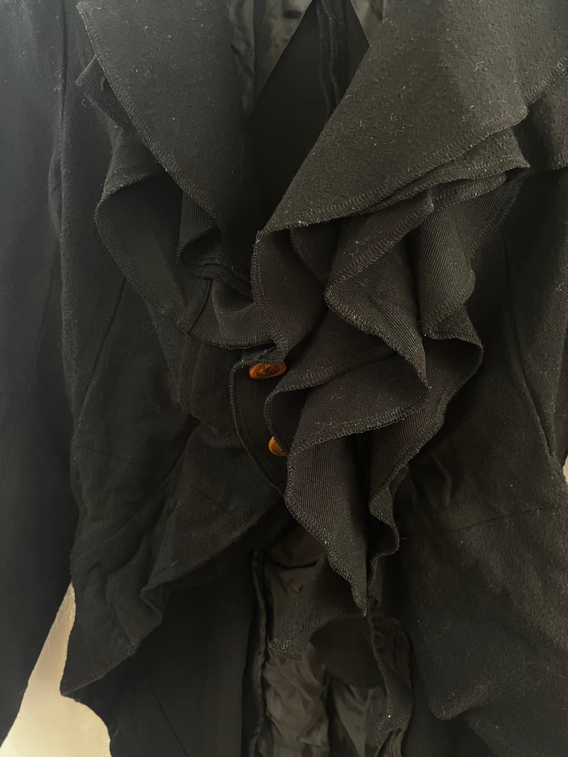 꼼데가르송 2011 아카이브 축융울 러플 자켓 상품이미지3