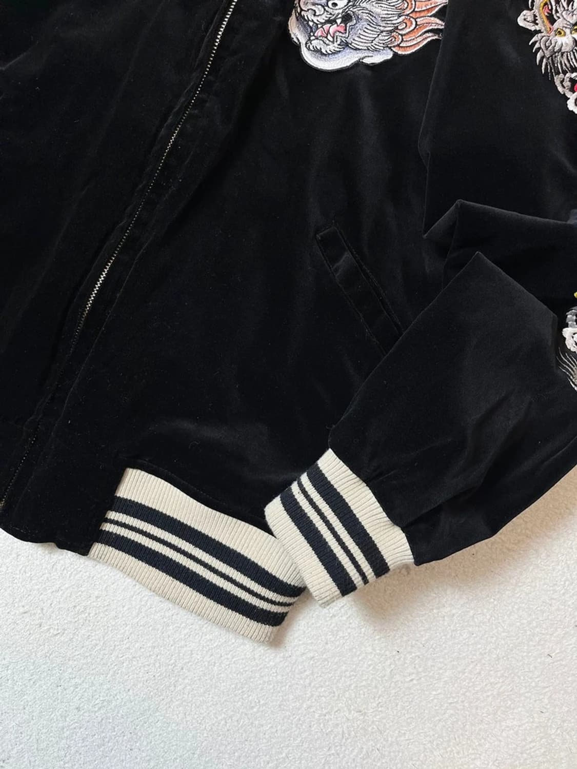 험버 Humber 벨벳 재팬 고블린 자수 스카쟌 블루종 PN7093 상품이미지6