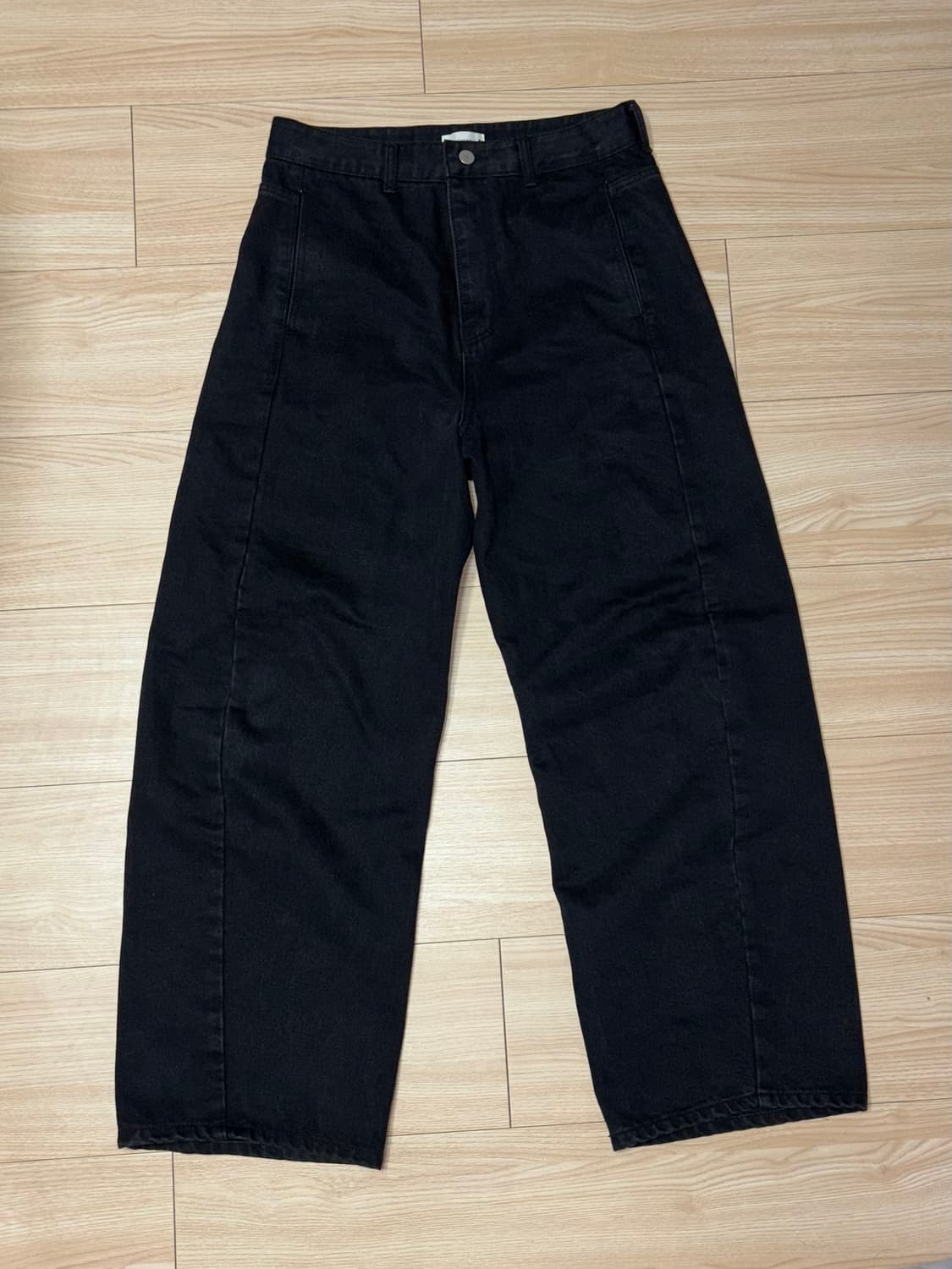 여성 커브드핏 흑청 팬츠 상품이미지1