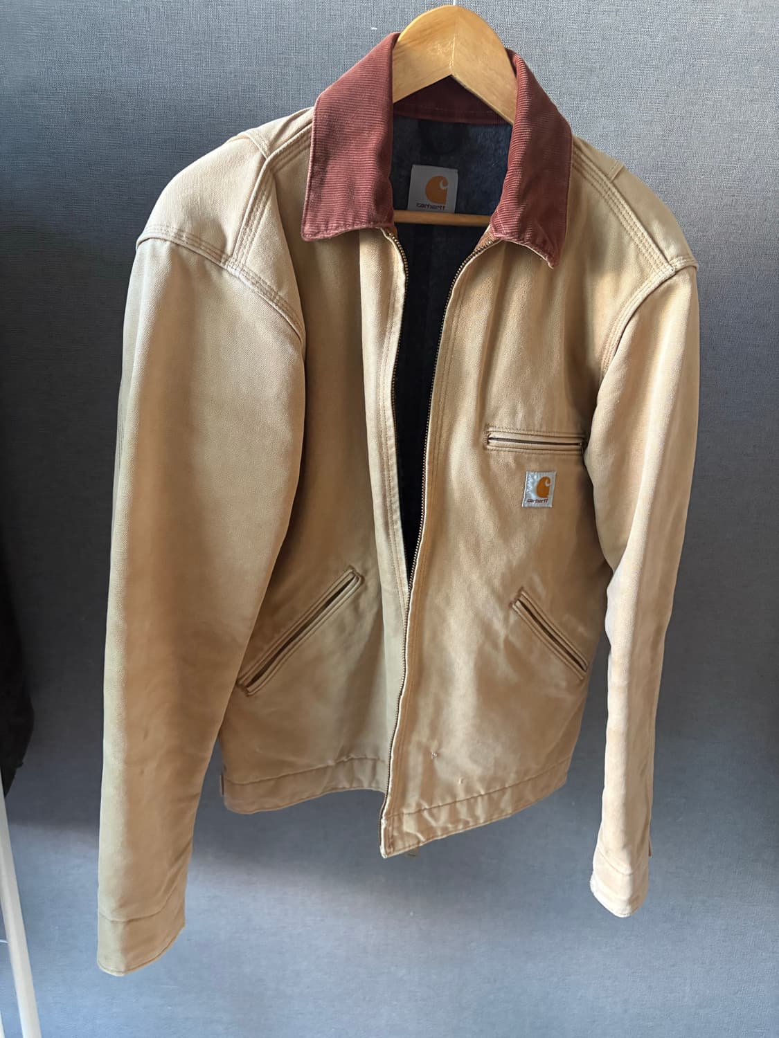 칼하트 디트로이트자켓 베이지 S 상품이미지1