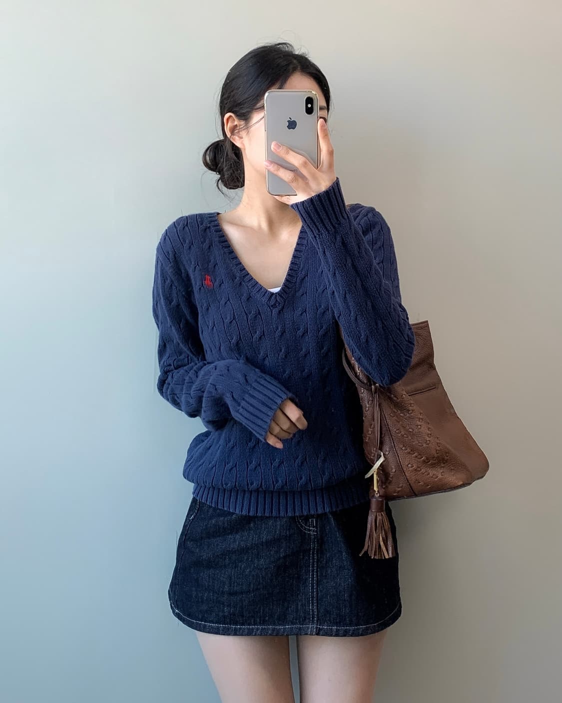 폴로 브이넥 니트  상품이미지2