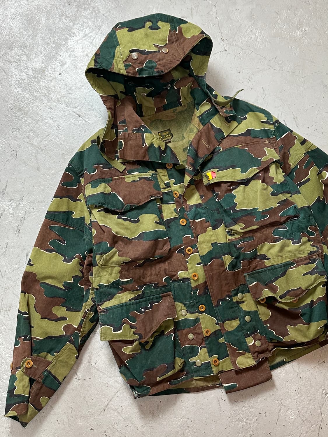 50's 벨기에 밀리터리 카모 필드 자켓 M65 파카 상품이미지6