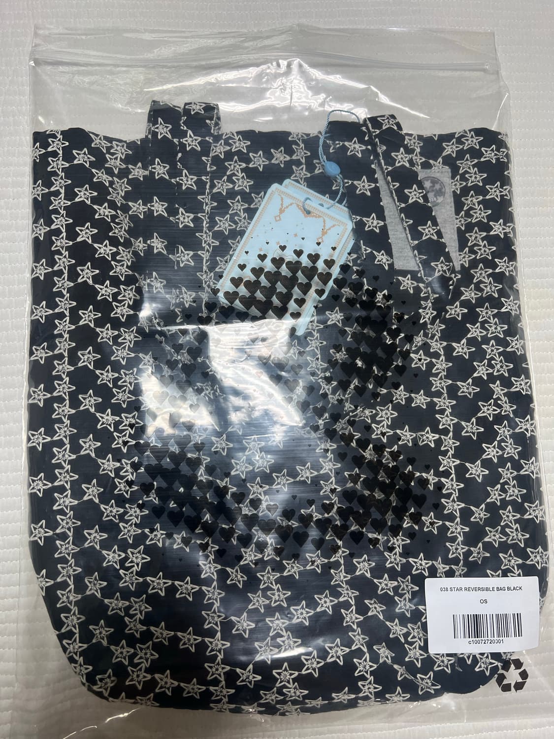 코이세이오 038 STAR REVERSIBLE BAG BLACK 상품이미지2