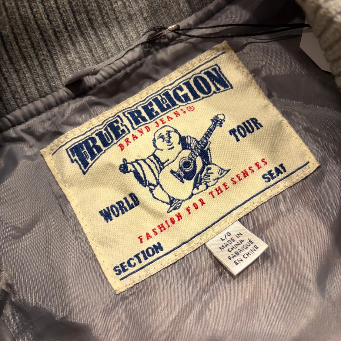 [L] 트루릴리젼 바시티 스타디움 울 자켓 그레이 블랙 C203 상품이미지6