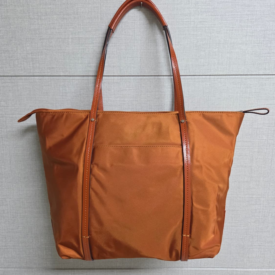 투미 보야져 오렌지 나일론 레더 트리밍 클래식 데일리 숄더 토트백 상품이미지4