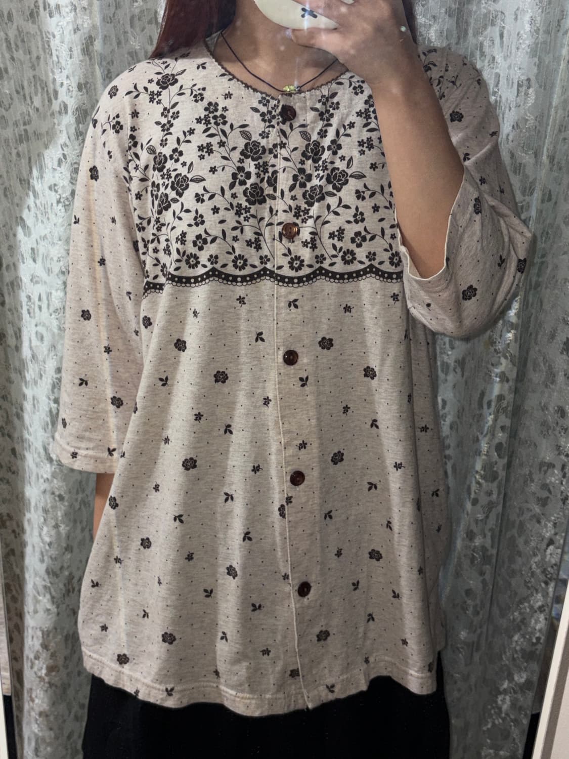 Brown flower cardigan 상품이미지6