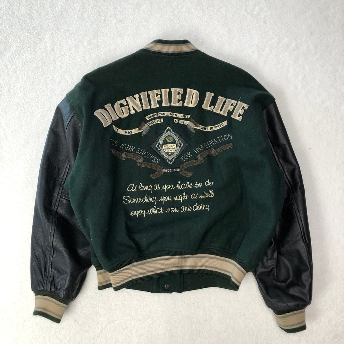 파치노 재팬 빈티지 레더 바시티 자켓  상품이미지2