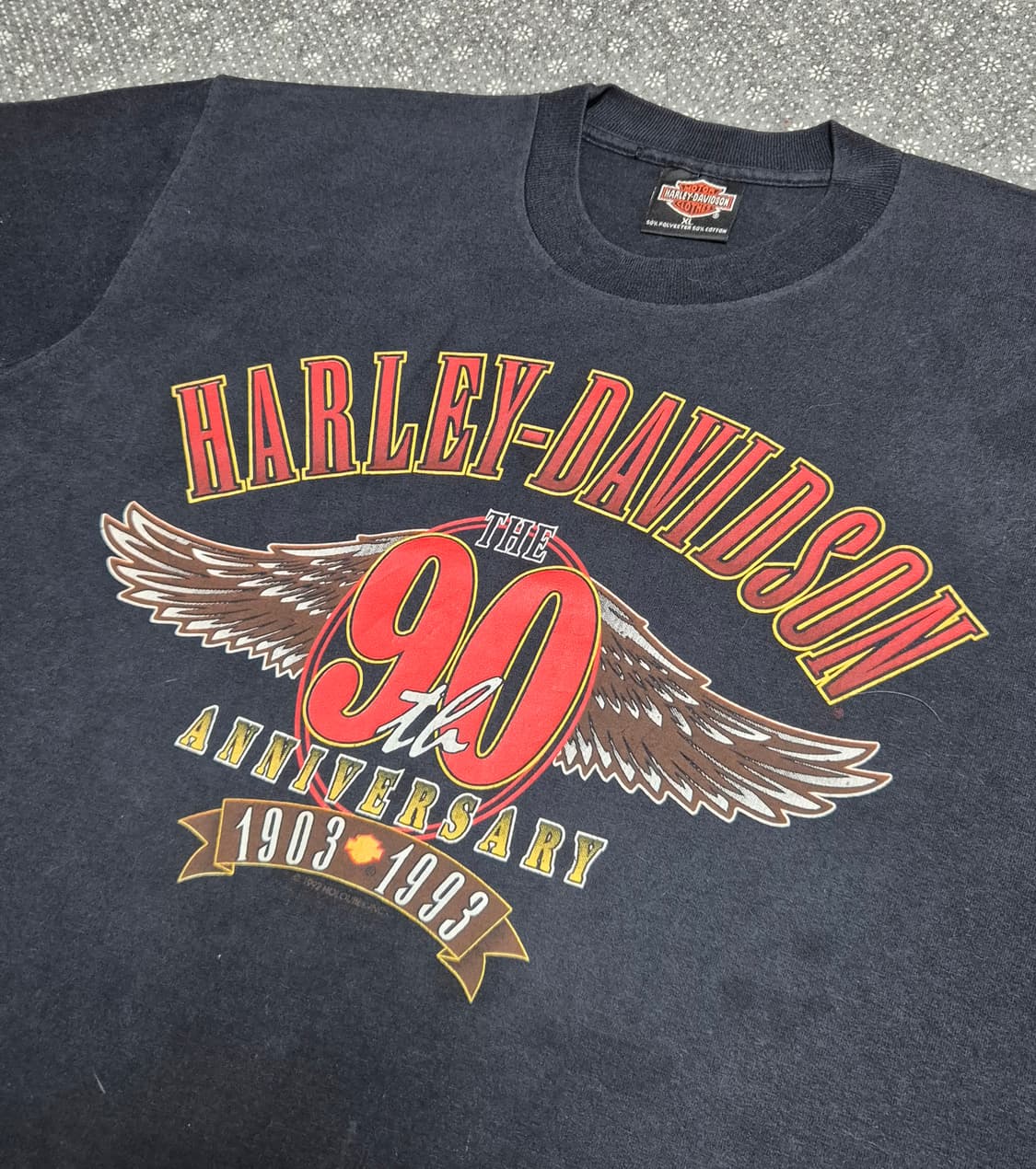 [XL]90s US Made 할리데이비슨 90주년 티셔츠 -349 상품이미지2