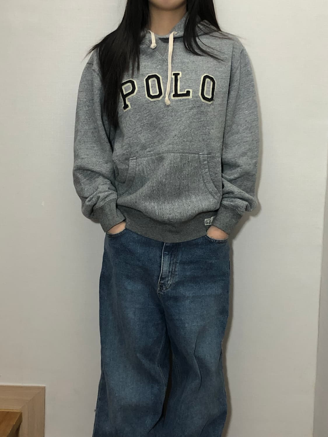 빈티지 폴로 그레이 후디 상품이미지5