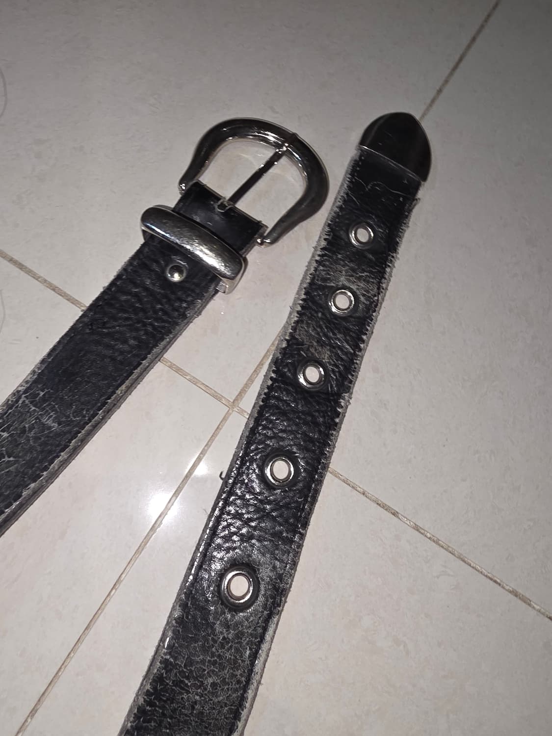 80s 빈티지 할리데이비슨 크롬 장식 erd 레더 벨트 90s usa 상품이미지3