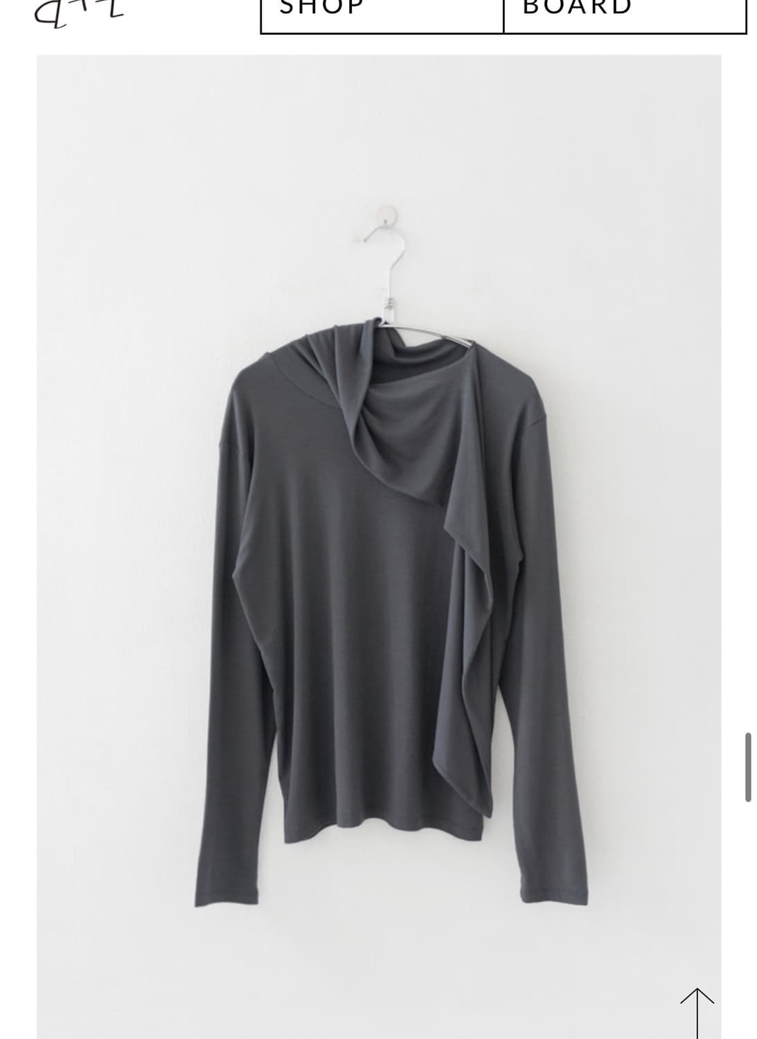 에프터먼데이 루즈 스카프 티 차콜 상품이미지5