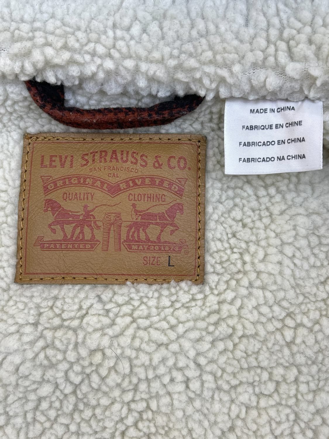 리바이스 타탄 체크 쉐르파 트러커 자켓 상품이미지6