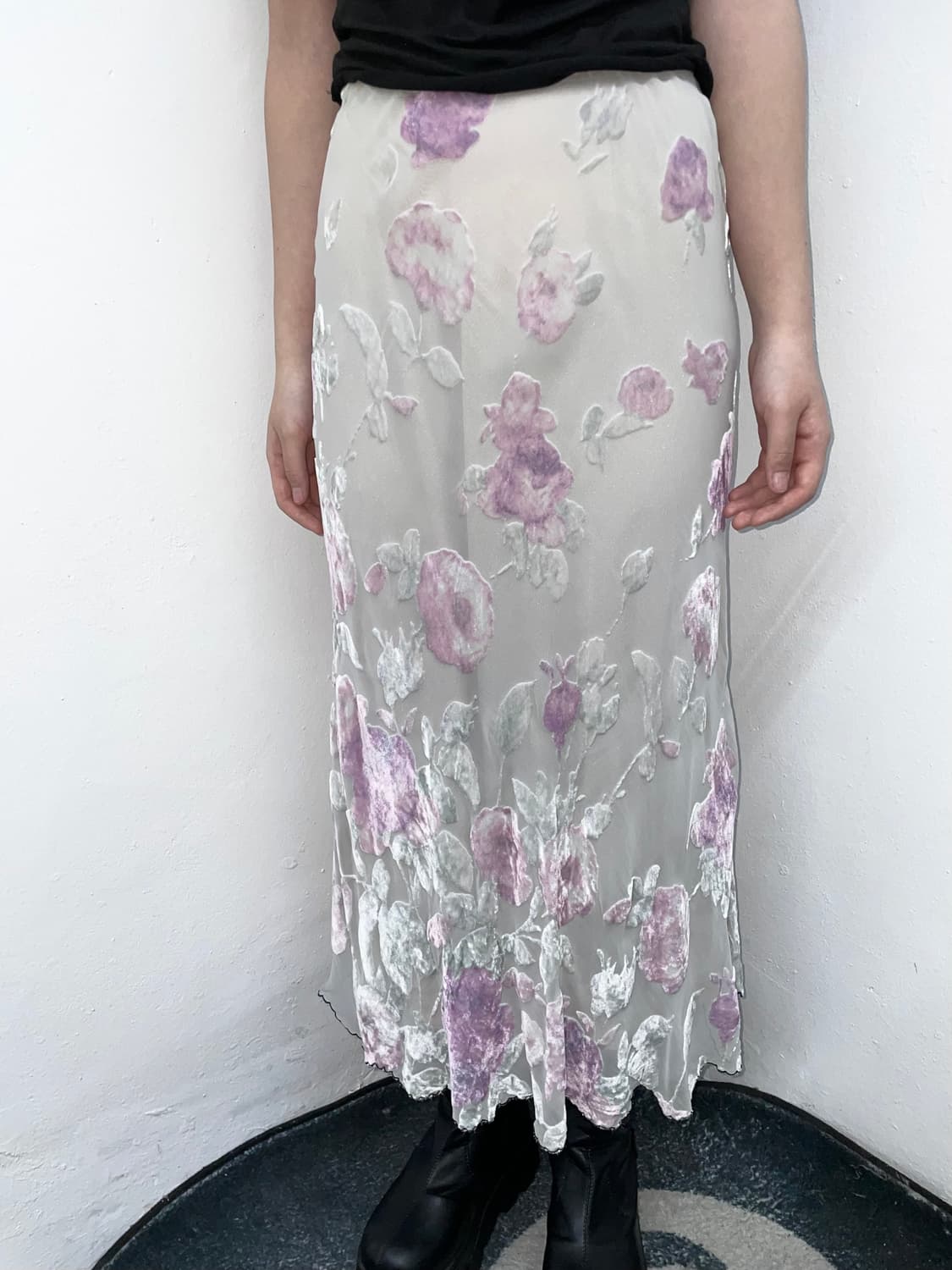 안나모리나리 페어리 실크 플로럴 스커트 *레어 상품이미지2