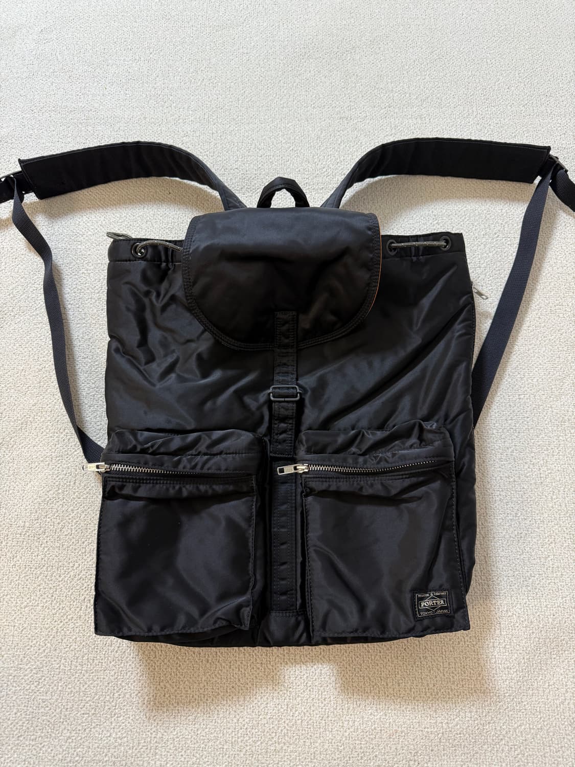(미사용급) PORTER 포터 탱커 백팩 럭색 지퍼 블랙 상품이미지1